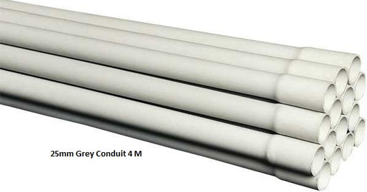 Conduit APP 25mm Rigid Conduit Solar PVC Grey 4m (Bundles of 10)